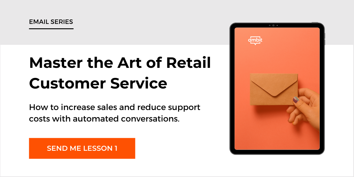 Retail email series image CTA