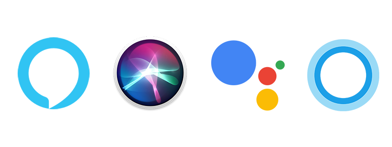 Voice Assistants Siri, Alexa, Google and Cortana